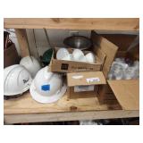 Hard hats, light bulbs, disposable cups