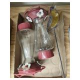 2 hummingbird feeders and stake