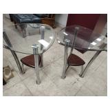 2 glass side tables