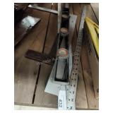 Yardsticks, square and level