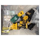 3 Dewalt drills and bits