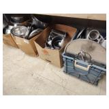 4 boxes pans and bowls