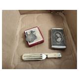 Match holder, dark and marked sterling clip
