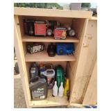 Cabinet with oil and other contents