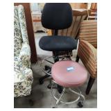 Rolling chair and stool