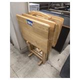 Set of folding TV trays