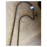 Two Metal Shepherds Hooks