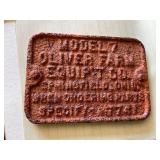 Oliver Farm Equipment Plate
