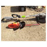 Hedge trimmer and string trimmer