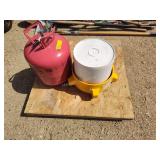 Rolling dolly, bucket cart, helium tank