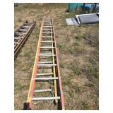 2 fiber glass ladder sections