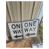 One way signs