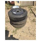3 tires and rims