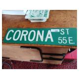 Corona St sign