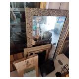 Mirror, frame chopping tray and box