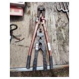 Crimper and bolt cutter