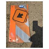 Direction and caution signs