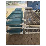 4 pool side lounge chairs