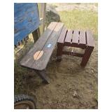 Bench and table