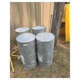4 metal cans