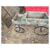 Wooden wagon decoration