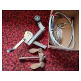 Boat winch, anchor and parts
