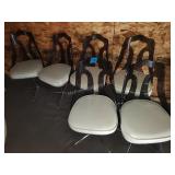6 plastic back swivel chairs