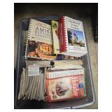 Tote of cookbooks