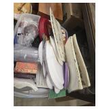 Assorted paper and plastic products