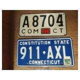 2 Connecticut license plates 59 and 83