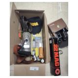 Bushnell binoculars, 22 scope, trail cam and other