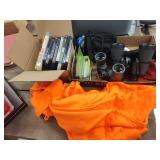 Binoculars, GPS, machete, DVDs and other