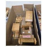 Assorted wood trucks