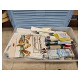Tote of cross stitch items