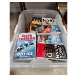 Tote of paperback books