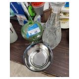 Bowl and 2 glass containers