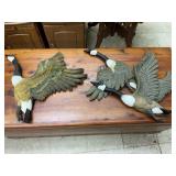 2 Resin Geese Wall Plaques