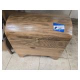 Wood chest and contents