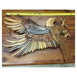 Wooden Eagle Wall Plaque - Don Leckman