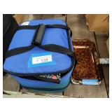 2 Pyrex travel dishes, fire king dish and tray