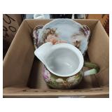 2nchina dishes and pitcher