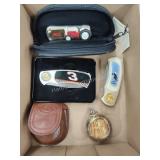 Franklin Mint Colt Pocket watch and 3 knives
