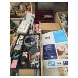 4 boxed of assorted office items