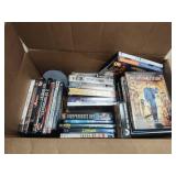 DVDs, blu rays and VHS