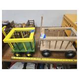 2 wood carts