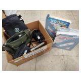 Maps, bait box and other