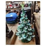 Ceramic lighted Christmas tree 19' T