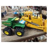 John Deere and Cat plastic models