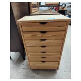 Rolling drawer cabinet with craft and other items