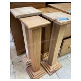 4 Wood Pedestals - approx 28' high